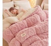 HLTQL Couette Hiver 220x240 TrèS Chaude Dodo Couette Polaire Biface Couette Epaisse Moelleuse éDredon Adulte Edredon Gonflant(#1,150x200cm-3kg)