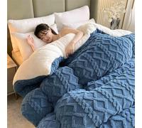 HLTQL Couette Hiver 220x240 TrèS Chaude Dodo Couette Polaire Biface Couette Epaisse Moelleuse éDredon Adulte Edredon Gonflant(#5,180x220cm-4.5kg)