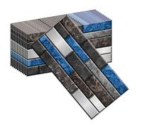 HLTQL Dalle PVC Adhesive Murale Effet Brique CréDence AdhéSive Cuisine Effet Bois Stickers Salle De Bain Carrelage Stickers Carrelage Cuisine Vintage(#3,12pcs)