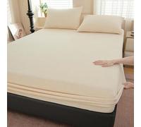 HLTQL Drap Housse Matelas éPais Jersey Extensible Protege Sommier 180x200 Protege Matelas Housse De Matelas Douce pour Un Confort Et Un Style Ultimes (#7,180x220cm)