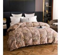 HLTQL Edredon Plume d'oie Gonflant Couette 220x240 Hiver Tres Chaude Imprimer Edredon Duvet Oie éDredon Lit 2 Personnes(#5,200x230cm*3kg)