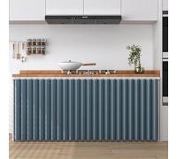 HLTQL Foldable Sink Curtain Kitchen Cupboard Hideaway Curtain Under Counter Curtain for Kitchen Cabinet Curtains Short Kitchen Curtains (#2,W120xH60cm)