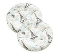 HLTQL Galette De Chaise Ronde 40/50 Cm、Coussin Chaise Longue Lot de 6/4/2、Coussin Rond Salon De Jardin Exterieur D'IntéRieur Confortables(#18,50x50cm2pcs)