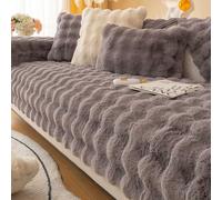 HLTQL Housse Canape d'angle Couvre Canapé 3/4/2/1 Places Antidérapant Housses De Canapé Animaux Super Cozy Plush Housse De Canapé Câline Protège-canapé pour Chiens(AA,110x110cm)