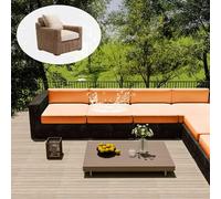 HLTQL Housse Coussin Salon De Jardin Exterieur Housse Assise Salon De Jardin ImperméAbles avec Fermeture éClair Et Anti-PoussièRe - pour Terrasse, Jardin, Cour(#11,33x65x10cm)