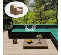 HLTQL Housse Coussin Salon De Jardin Exterieur Housse Assise Salon De Jardin ImperméAbles avec Fermeture éClair Et Anti-PoussièRe - pour Terrasse, Jardin, Cour(#24,65x65x10cm)