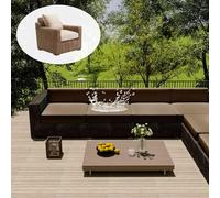 HLTQL Housse Coussin Salon De Jardin Exterieur Housse Assise Salon De Jardin ImperméAbles avec Fermeture éClair Et Anti-PoussièRe - pour Terrasse, Jardin, Cour(#9,33x65x10cm)