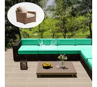 HLTQL Housse Coussin Salon De Jardin Exterieur Housse Assise Salon De Jardin ImperméAbles avec Fermeture éClair Et Anti-PoussièRe - pour Terrasse, Jardin, Cour(#20,55x45x10cm)