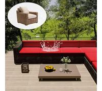 HLTQL Housse Coussin Salon De Jardin Exterieur Housse Assise Salon De Jardin ImperméAbles avec Fermeture éClair Et Anti-PoussièRe - pour Terrasse, Jardin, Cour(#6,60x60x10cm)