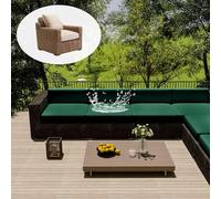 HLTQL Housse Coussin Salon De Jardin Exterieur Housse Assise Salon De Jardin ImperméAbles avec Fermeture éClair Et Anti-PoussièRe - pour Terrasse, Jardin, Cour(#8,50x55x10cm)