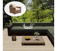 HLTQL Housse Coussin Salon De Jardin Exterieur Housse Assise Salon De Jardin ImperméAbles avec Fermeture éClair Et Anti-PoussièRe - pour Terrasse, Jardin, Cour(#25,60x55x10cm)