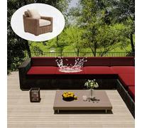 HLTQL Housse Coussin Salon De Jardin Exterieur Housse Assise Salon De Jardin ImperméAbles avec Fermeture éClair Et Anti-PoussièRe - pour Terrasse, Jardin, Cour(#1,50x45x10cm)