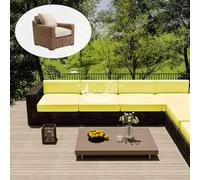 HLTQL Housse Coussin Salon De Jardin Exterieur Housse Assise Salon De Jardin ImperméAbles avec Fermeture éClair Et Anti-PoussièRe - pour Terrasse, Jardin, Cour(#22,65x65x10cm)