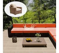 HLTQL Housse Coussin Salon De Jardin Exterieur Housse Assise Salon De Jardin ImperméAbles avec Fermeture éClair Et Anti-PoussièRe - pour Terrasse, Jardin, Cour(#12,50x55x10cm)