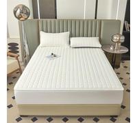 HLTQL Housse De Matelas ProtèGe Matelas Renove Matelas Integral RéNove Matelas Integral Fermeture éClair Protege Matelas Matelassé à Cinq CôTéS Surmatelas(1-1,150x200+15cm)