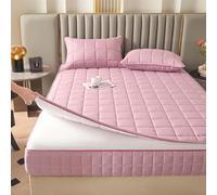 HLTQL Housse Integrale Matelas Fermeture Eclair ProtèGe Matelas 180 X 200 RéNove Matelas Integral Fermeture éClair(#Pink,200x220+20cm)