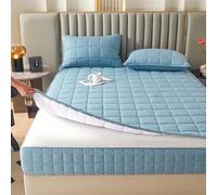 HLTQL Housse Integrale Matelas Fermeture Eclair ProtèGe Matelas 180 X 200 RéNove Matelas Integral Fermeture éClair(#blue2,200x220+5cm)