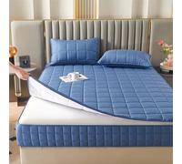 HLTQL Housse Integrale Matelas Fermeture Eclair ProtèGe Matelas 180 X 200 RéNove Matelas Integral Fermeture éClair(#Blue,150x200+15cm)