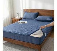 HLTQL Housse Integrale Matelas Fermeture Eclair Renove Matelas Integral 15/20/25 Cm ProtèGe Matelas Confortable Et Respirant(4,180x220+20cm)