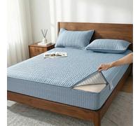 HLTQL Housse Integrale Matelas Fermeture Eclair Renove Matelas Integral 15/20/25 Cm ProtèGe Matelas Confortable Et Respirant(7,200x220+30cm)