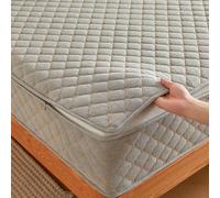 HLTQL Housse Integrale Matelas Fermeture Eclair Renove Matelas Integral Coton Housse Matelas Integrale Confortable Et Durable(3,180x220+20cm)