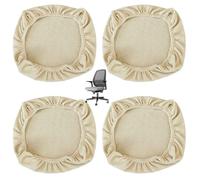 HLTQL Housse pour Chaise De Bureau Housse De Chaise Extensible Lot De 4/2 Protection Chaise Bureau Et Fauteuil Solution pour Prolonger DuréE De Vie des Chaises(7,4er)