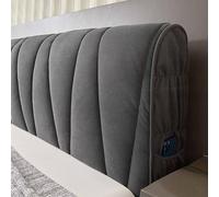 HLTQL Housse Tete De Lit 160/180/200/150 Cm Housse De Protection pour TêTe De Lit Lavable Anti-PoussièRe Pack Complet 360 °(#7,210cm)