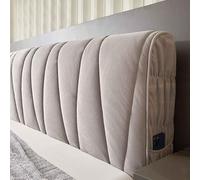 HLTQL Housse Tete De Lit 160/180/200/150 Cm Housse De Protection pour TêTe De Lit Lavable Anti-PoussièRe Pack Complet 360 °(#3,200cm)