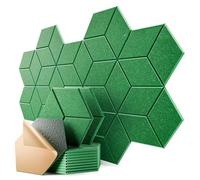 HLTQL Panneau Acoustique 12 Pièces Autocollants,Panneaux Muraux 3D,Panneau Mural Decoratif Adhesif,Wall Panel,Stickers Muraux en Feutre,30x26cm(*10)