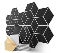 HLTQL Panneau Acoustique 12 Pièces Autocollants,Panneaux Muraux 3D,Panneau Mural Decoratif Adhesif,Wall Panel,Stickers Muraux en Feutre,30x26cm(*11)