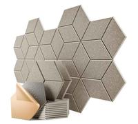 HLTQL Panneau Acoustique 12 Pièces Autocollants,Panneaux Muraux 3D,Panneau Mural Decoratif Adhesif,Wall Panel,Stickers Muraux en Feutre,30x26cm(*17)