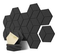 HLTQL Panneau Acoustique 12 Pièces Autocollants,Panneaux Muraux 3D,Panneau Mural Decoratif Adhesif,Wall Panel,Stickers Muraux en Feutre,30x26cm(*13)