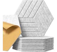 HLTQL Panneau Acoustique 12 Pièces Autocollants,Panneaux Muraux 3D,Panneau Mural Decoratif Adhesif,Wall Panel,Stickers Muraux en Feutre,30x26cm(6)