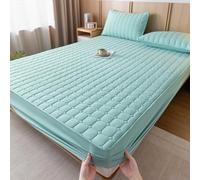 HLTQL Protege Matela 180x200cm, Drap-Housse Matelassé éPais en Coton De Couleur Unie, Draps De Lit Anti-DéRapants pour Chambre D'HôTel(#11,180x200cm)