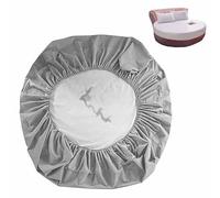 HLTQL Protege Matelas Drap-Housse Rond Protège Matelas Imperméable Housse Matelas Protection Matelas Doux Drap-Housse en Élastique Respirant(A,Diameter220cm)