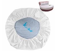 HLTQL Protege Matelas Drap-Housse Rond Protège Matelas Imperméable Housse Matelas Protection Matelas Doux Drap-Housse en Élastique Respirant(B,Diameter220cm)