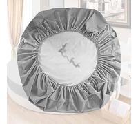 HLTQL Protege Matelas Drap-Housse Rond Protège Matelas Imperméable Housse Matelas Protection Matelas Doux Drap-Housse en Élastique Respirant(B,Diameter220cm)