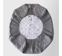 HLTQL Protege Matelas Drap-Housse Rond Protège Matelas Imperméable Housse Matelas Protection Matelas Doux Drap-Housse en Élastique Respirant(03,Diameter220cm)