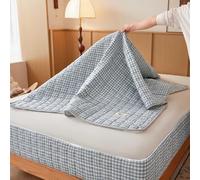 HLTQL Renove Matelas 120/150/180/200 Integral Coton Housse Integrale Matelas Fermeture Eclair Protection Matelas(5,150x200+20cm)