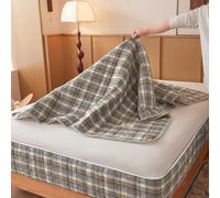 HLTQL Renove Matelas 120/150/180/200 Integral Coton Housse Integrale Matelas Fermeture Eclair Protection Matelas(4,180x200+25cm)