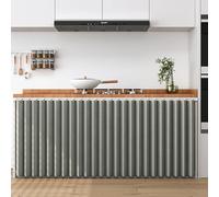 HLTQL Rideau Cache Placard Decor Cuisine Rideau Coulissant pour Meuble De Cuisine Rideau sous Evier Cuisine Rideau Meuble Cuisine Bas sans Percage (#1,W100xH100cm)
