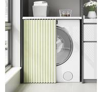 HLTQL Rideau Meuble Cuisine Bas sans Percage Meuble Rideau Placard Buanderie Rideau Cuisine Coulissant Rideau sous Evier Cuisine(s2,W160cm|H80cm)