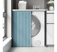 HLTQL Rideau Meuble Cuisine Bas sans Percage Meuble Rideau Placard Buanderie Rideau Cuisine Coulissant Rideau sous Evier Cuisine(s3,W130cm|H100cm)