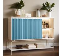 HLTQL Rideau Meuble Cuisine Bas sans Percage Rideau sous Evier Cuisine Rideau Placard Court Rideau Cache Placard Decor Cuisine(#4,W70xH50cm)