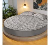 HLTQL Ronds Protege Matelas Drap Housse Matelas éPais Protege Sommier éTanche Doux Et Facile à Nettoyer(#3,220cm)