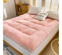 HLTQL sur-Matelas pour Adulte Matelas Japonais 2 Personnes Surmatelas 90x200/180 X 200 Doux Et Confortable, pour Une Bonne Nuit De Sommeil(s1,100x200x6cm)