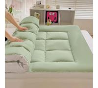 HLTQL sur-Matelas pour Adulte Matelas Japonais 2 Personnes Surmatelas 90x200/180 X 200 Doux Et Confortable, pour Une Bonne Nuit De Sommeil(5,180x200cm)