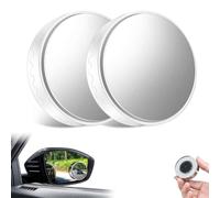HLTTXS 2 Pièces Miroir d'angle Mort De Voiture pour Kia NIRO Hybrid/NIRO EV AB 6, Miroir d'angle Mort Convexe de Voiture à Ventouse, Grand Angle de 360,C/White