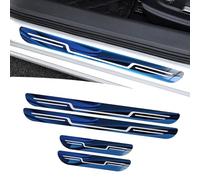 HLTTXS Protection Seuil de Porte de Voiture pour Renault Austral E-Tech Hybrid/Espace VI/Rafale, Plaque de Seuil Protecteurs Autocollant Voiture Film Adhésif, Inoxydable,C/Blue