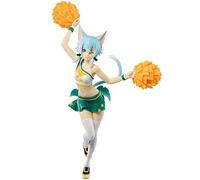 HLUONGTN Anime Figure,20 Cm Anime Sword Art Online Asada Shino Cheerleader Cute Cat Ears Girls Pvc Figure Statue Toy